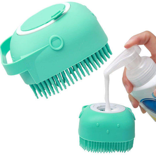 Brosse de Bain pour Animaux – Silicone 2-en-1 Nettoyante & Massante